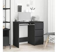 vidaXL Bureau Noir 90x45x76 cm Bois d’ingénierie 801374