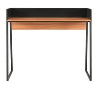 vidaXL Bureau noir et brun 90x60x88 cm