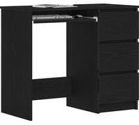 vidaXL Bureau noir imitation chêne 90x45x76 cm Bois composite