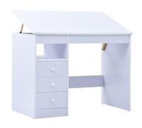 vidaXL Bureau pour Enfants Inclinable Table d'Etude Bureau d'Etude Table de Travail Bureau de Travail Chambre d'enfant Maison Intérieur Blanc
