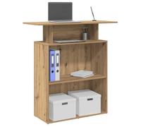 vidaXL Bureau de réception chêne artisanal 859059 100x40x104 cm bois ingénierie Marron