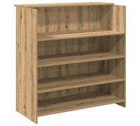 vidaXL Bureau réception chêne Artisanal 100x50x103,5cm Bois ingénierie, comptoir de réception, réception de Salon, comptoir de Bar de réception