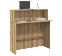 vidaXL Bureau de réception en bois d'ingénierie Chêne artisanal 100x50x103,5 cm 859032