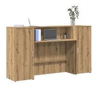 vidaXL Bureau réception chêne artisanal 180x50x103,5cm bois ingénierie, comptoir de réception, réception de salon, comptoir 3324213 Multicolore