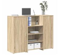 vidaXL Bureau réception chêne sonoma 135x50x103,5 cm bois d'ingénierie, comptoir de réception, réception de salon, comptoir 3324189