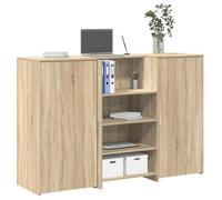 vidaXL Bureau réception chêne sonoma 155x50x103,5 cm bois d'ingénierie, comptoir de réception, réception de salon, comptoir 3324198
