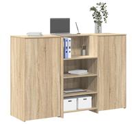 Vidaxl Bureau Réception Chêne Sonoma 155x50x103,5 Cm Bois D'ingénierie Multicolore