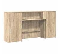 vidaXL Bureau réception chêne sonoma 200x50x103,5 cm bois d'ingénierie, comptoir de réception, réception de salon, comptoir de bar de réception