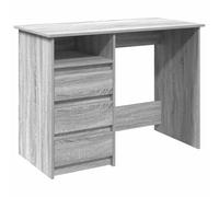 Vidaxl Bureau Sonoma Gris 102x50x75 Cm Bois D'ingénierie Marron