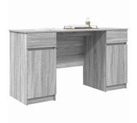 vidaXL Bureau Gris Sonoma 140×49×76 cm – Bois d'ingénierie, design épuré, rangement généreux