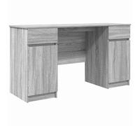 Bureau Vidaxl Gris Sonoma 140x49x76 Cm En Bois D'ingénierie Gris