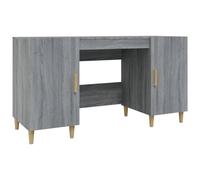 vidaXL Bureau Sonoma gris 140x50x75 cm Bois d'ingénierie