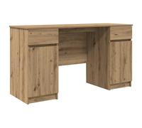 vidaXL Bureau stylé en chêne Artisan avec Plein de Rangement pour Bureau à Domicile, Table d'écriture Moderne idéale pour étudiants et Pros, mobilier de Travail, Bureaux rectangulaires pour étudier