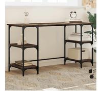 Vidaxl Bureau Chêne Marron 140x50x75 Cm Métal Et Bois D'ingénierie Multicolore