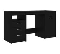 vidaXL Bureau Noir 140x50x76 cm Aggloméré