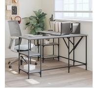 vidaXL Bureau, Table d'Ordinateur avec Étagères, Bureau d'Ordinateur avec Pieds, Table d'Écriture Chambre, Industriel, 837595