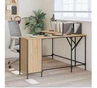 vidaXL Bureau, Table d'Ordinateur avec Rangement, Bureau d'Ordinateur avec Pieds, Table d'Écriture Chambre, Industriel, 837598