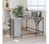 Vidaxl Bureau Sonoma Gris 141x141x75 Cm Bois D'ingénierie Gris