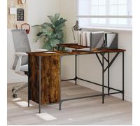 vidaXL Bureau Chêne fumé 141x141x75 cm Bois d'ingénierie Marron