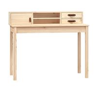 vidaXL Bureau Table d'Ordinateur Bureau d'Étude Table de Travail Meuble de Salle d'Étude Intérieur 110x50x93 cm Bois Massif de Pin