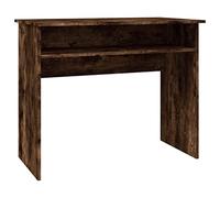 vidaXL Bureau Table d'Ordinateur Bureau d'Étude Table de Travail Meuble de Salle d'Étude Intérieur Chêne Fumé 90x50x74 cm Bois d'Ingénierie
