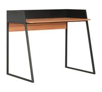vidaXL Bureau, Table d'Ordinateur, Bureau d'Étude, Table d'Écriture, Meuble de Travail Salle d'Étude Maison Intérieur, Noir et Marron