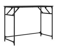 vidaXL Bureau noir 100x45x76 cm bois ingénierie acier enduit de poudre Noir G