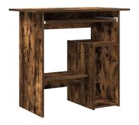 vidaXL Bureau d'ordinateur Table de travail Chêne fumé 80x45x74 cm Bois d'ingénierie