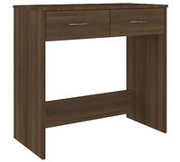 vidaXL Bureau 815476 – Chêne marron, bois d'ingénierie, 80×40×75 cm