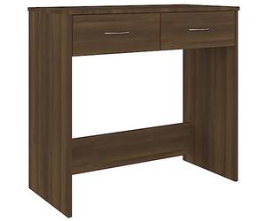 vidaXL Bureau Table d'Ordinateur Table de Travail Bureau d'Étude Meuble de Rangement Intérieur Chêne Marron 80x40x75 cm Bois d'Ingénierie