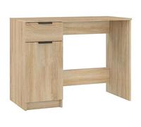 vidaXL Bureau Table d'Ordinateur Table de Travail Bureau Informatique Meuble de Rangement Intérieur Chêne Sonoma 100x50x75 cm Bois d'Ingénierie