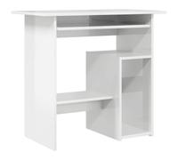 vidaXL Bureau, Table d'Ordinateur, Table d'Étude, Meuble de Salon Salle de Séjour Salle de Travail Maison Intérieur, Blanc Brillant Bois d’Ingénierie