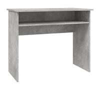 vidaXL Bureau / Table d'ordinateur / Table d'étude – Gris béton, Bois d’ingénierie