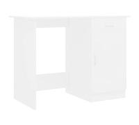 vidaXL Bureau Table d'ordinateur 100x50x76 cm Bois d'ingénierie Blanc