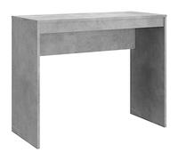 vidaXL Bureau – Table d'ordinateur en bois d'ingénierie, gris béton