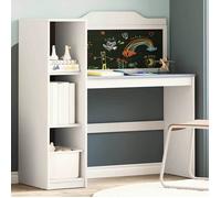 vidaXL Bureau tableau noir Blanc et gris 120 x 45 x 118.5 cm 42003033