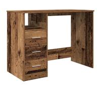 vidaXL Bureau Vieux bois 102x76x50 cm Bois d'ingénierie Marron