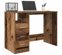 vidaXL Bureau Vieux bois 102x76x50 cm Bois d'ingénierie Marron