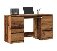 vidaXL Bureau vieux bois 140x50x77 cm bois d'ingénierie, bureau de travail, bureau d'étude, bureau à domicile, bureau 855960