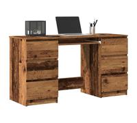 vidaXL Bureau vieux bois 140x50x77 cm – Bois d'ingénierie – Marron