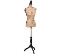 vidaXL Buste de couture/mannequin de femme brun et noir 133-168 cm ignifuge imperméable Marron noir G