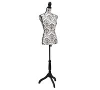vidaXL Buste de présentation Femme Noir et blanc