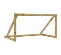 vidaXL But de Football avec Filet Filet d'Entraînement de Football Compétences Enfants Extérieur 160x100x80 cm Bois de Pin Imprégné