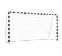 But De Football 300x160x90 Cm Métal Noir Et Blanc