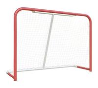 vidaXL But de Hockey avec Filet Rouge et Blanc 153x60x118 cm, Filet, équipement de Sport, équipement de Hockey, Filet de Sport