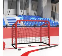 Vidaxl But De Hockey Avec Filet Rouge Et Noir 68x32x47 Cm