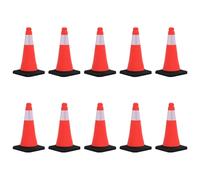 Vidaxl C?Nes De Signalisation Réfléchissants À Base Lourde 10 Pcs 50cm
