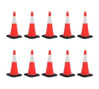 Vidaxl C?Nes De Signalisation Réfléchissants À Base Lourde 10 Pcs 75cm