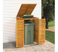 vidaXL Cabanon à poubelle simple 70x89x117 cm bois massif d'acacia 360027