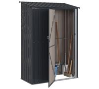 vidaXL Abri de jardin Anthracite 140,5×74×200 cm Métal – Résistant aux intempéries – Porte verrou